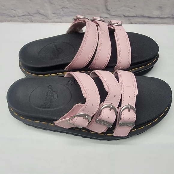 Dr. Martens Blaire Slide Sandals Pink Leather Women Size 7 US - Picture 5 of 7